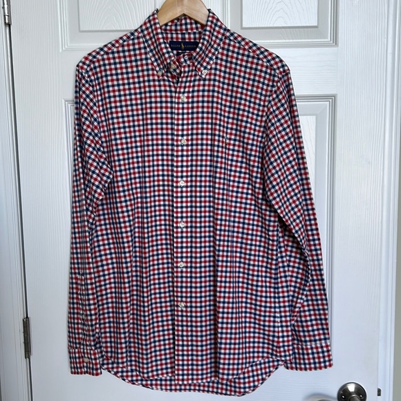 Ralph Lauren Oxford Gingham Shirt- Classic Fit - size medium- Like New - Picture 2 of 5